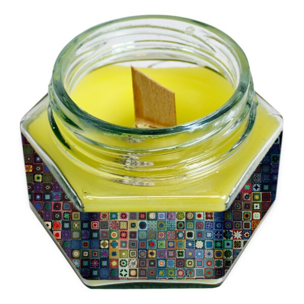 Persian Tile-Inspired Jar Candle with Wooden Wick – Bring Serenity and Sophisticated Style to Your Home (3)
