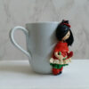 Thumbnail 2: Persian Yalda-Themed Handmade Ceramic Mug with Artistic Polymer Clay Design
