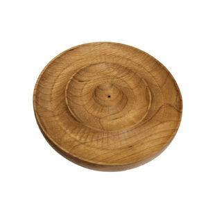 Round Wooden Incense Burner – Mystic Style for Meditation & Relaxation