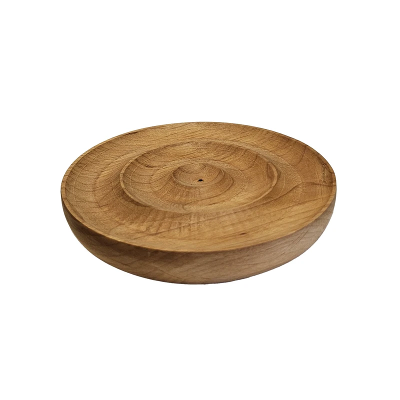Round Wooden Incense Burner – Mystic Style for Meditation & Relaxation