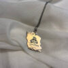Thumbnail 2: Stainless Steel Iran Map Pendant Necklace with Cyrus Tomb and Patriotic Persian Verse