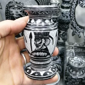 Stone Incense Burner – Achaemenid Soldier Carved Vase for Calm & Home Decor