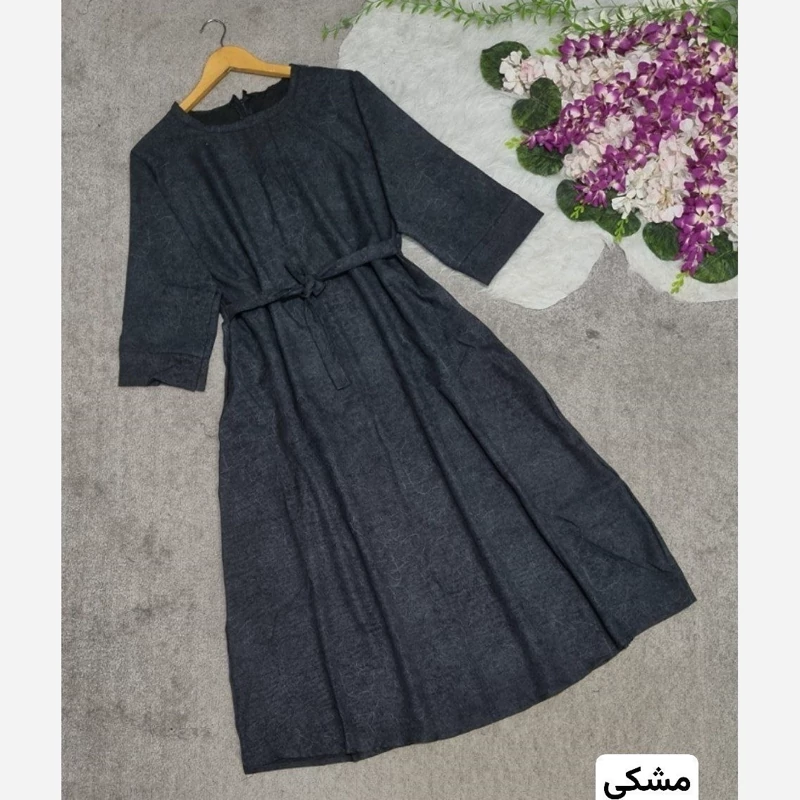 Sunny Beach Closed Front Kaftan with Back Zipper, Matching Removable Belt and 3/4 Sleevs