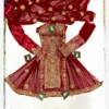 Thumbnail 5: Traditional Balochi Dress – Machine Stitched with Banarsi Fabric, Exquisite Mirror Work & Suitable For Ceremonies