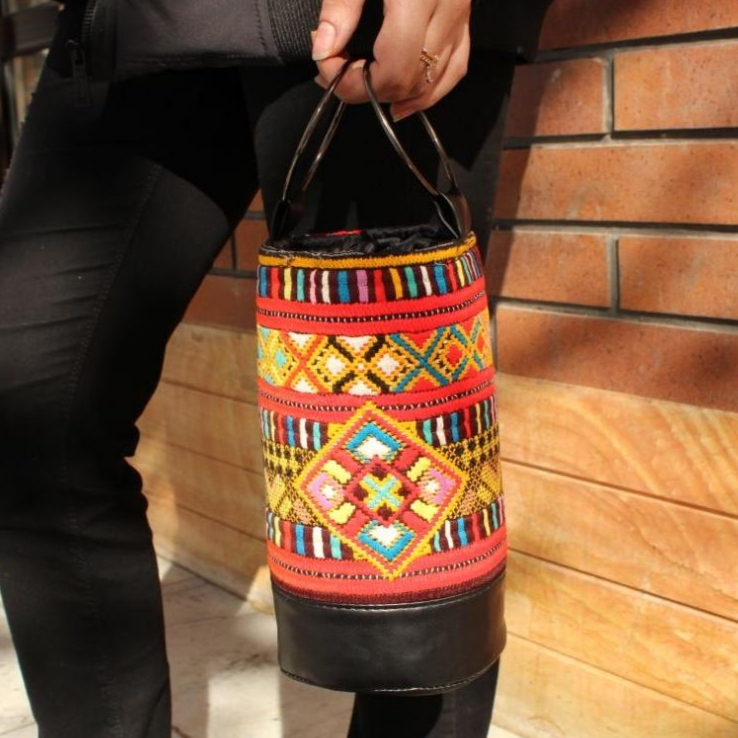 Main image of Traditional Baluchi Embroidery Silk Handbag – Handcrafted for Unique Stylish Women
