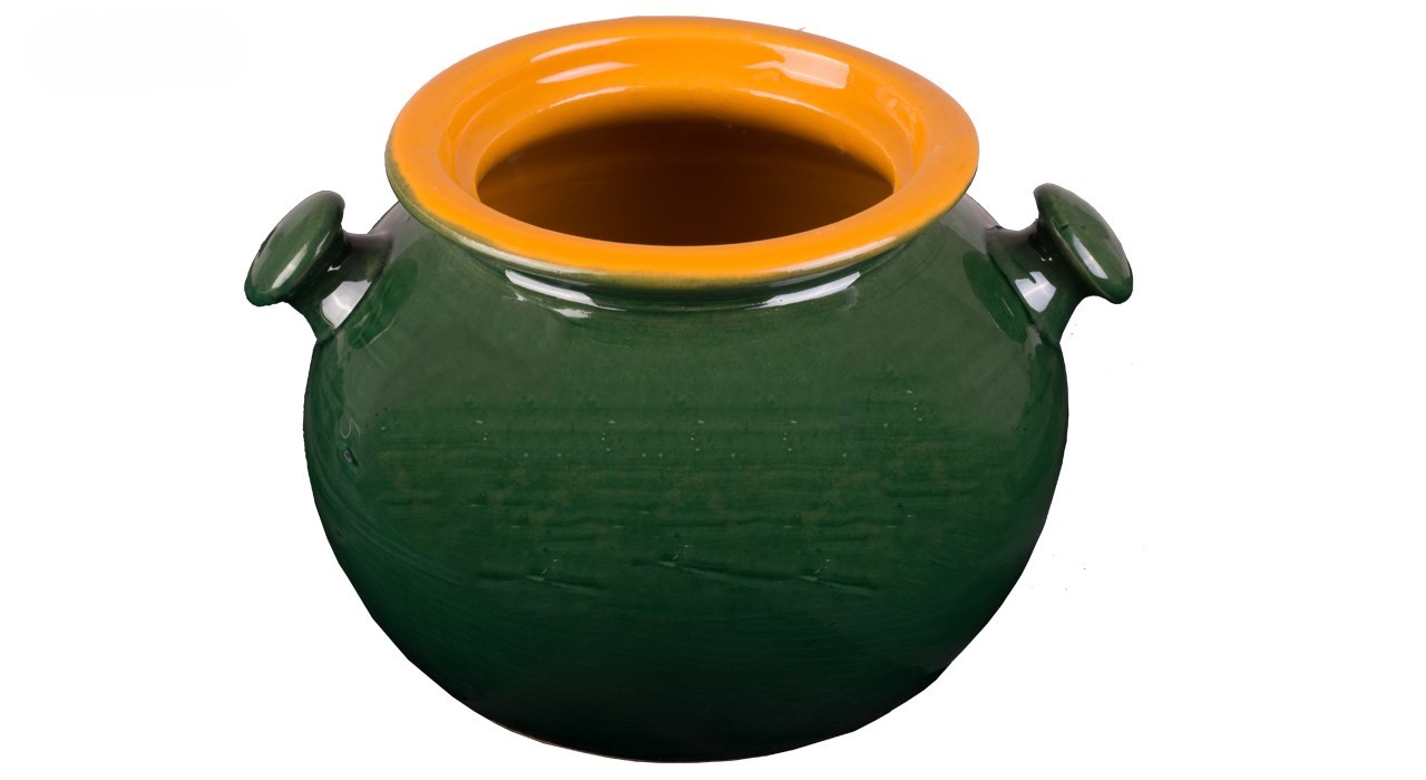 Handcrafted Persian Casserole Pottery Dizi Pot with Lid– Great for Dizi, Soups & Stews