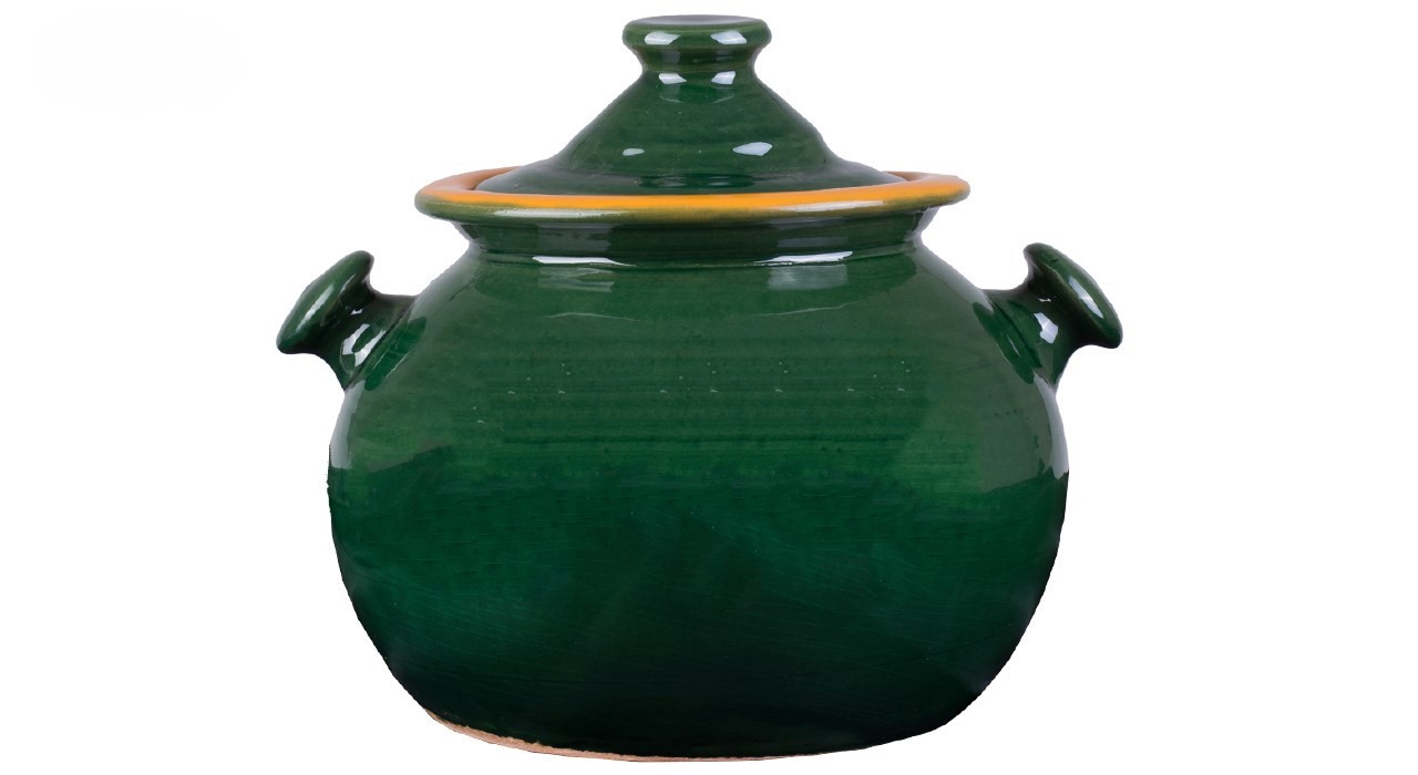 Main image of Handcrafted Persian Casserole Pottery Dizi Pot with Lid– Great for Dizi, Soups & Stews