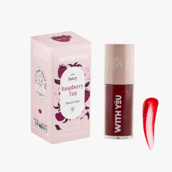 WITH YOU Lip & Cheek Tint – Shade J1 Raspberry, Natural Glow All Day (2)