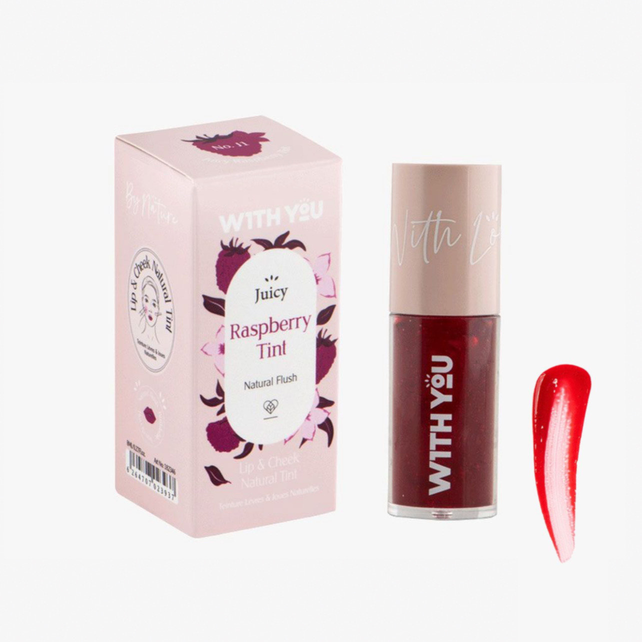 Main image of WITH YOU Lip & Cheek Tint – Shade J1 Raspberry, Natural Glow All Day