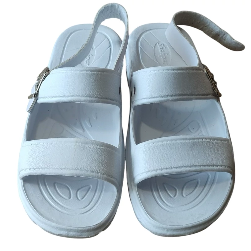 Main image of White Ihram Slippers with Adjustable Back Strap for Men – Comfortable Choice for Hajj and Umrah Pilgrimage