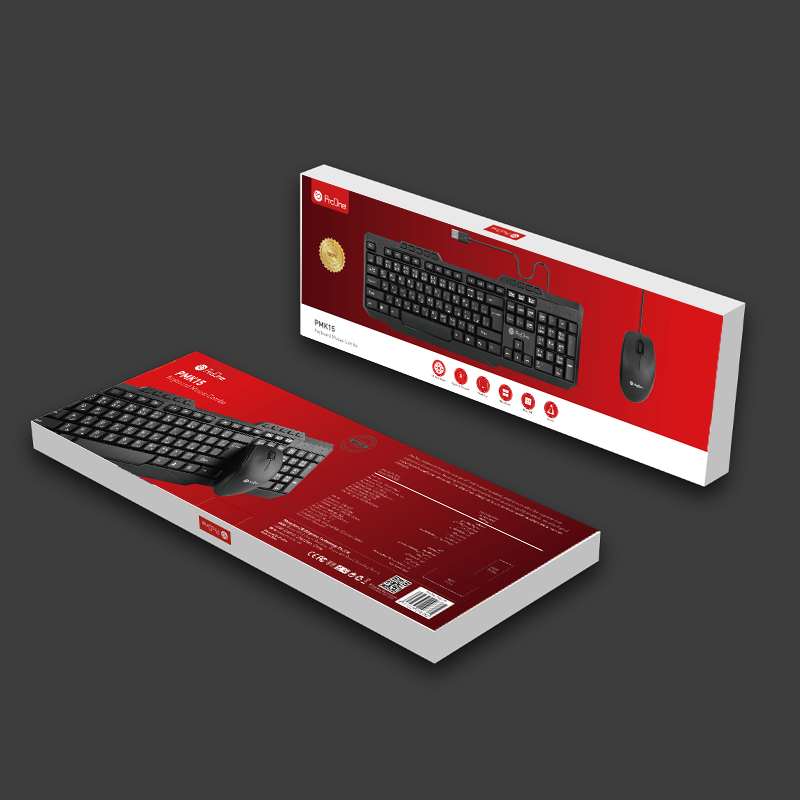 Wired Keyboard & Wireless Mouse Set with English & Persian Keys – ProOne PMK15
