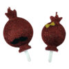 Thumbnail 2: Yalda Design Pomegranate Cake Topper Candle Set – Two Glittery Decorative Candles for Festive Cakes and Celebrations
