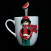 Thumbnail 4: Yalda Night Handmade Ceramic Mug with Spoon – Polymer Clay Design