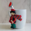 Thumbnail 3: Yalda Night Handmade Ceramic Mug with Spoon – Polymer Clay Design