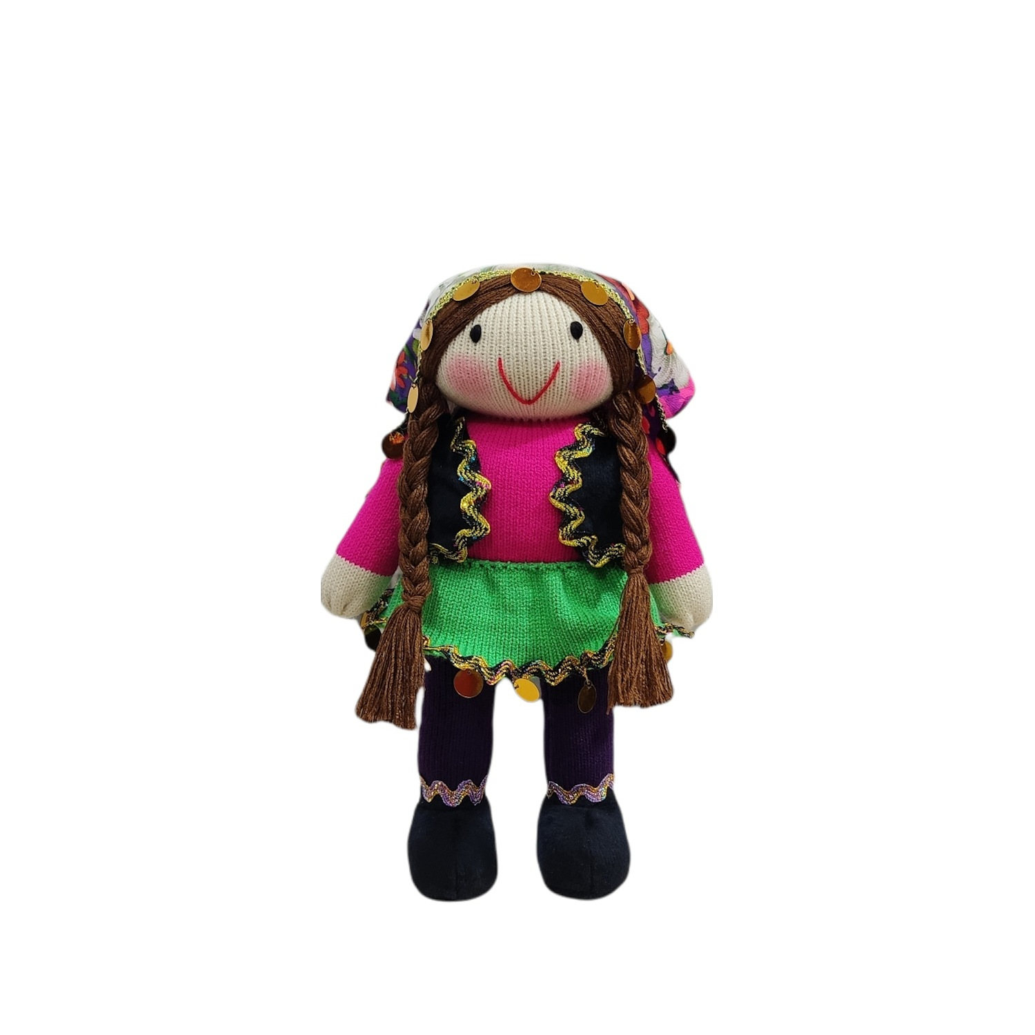 Regional Amigurumi Handwoven Crochet Iranian Doll – Girl in Traditional Folk Costume | for Play, Decor & Collectors