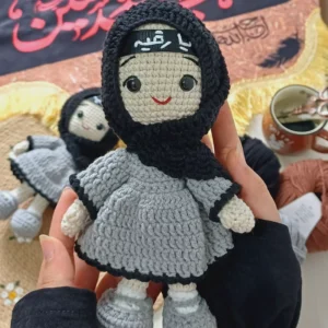 Handwoven Amigurumi Crochet Hijab Doll – Girls with Religious Headscarf | Safe Toy for Muharram Gifts