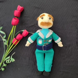 Amigurumi Handwoven Crochet “Famil-e Door” Character Doll | Fabric Poseable Toy with Bendable Knees