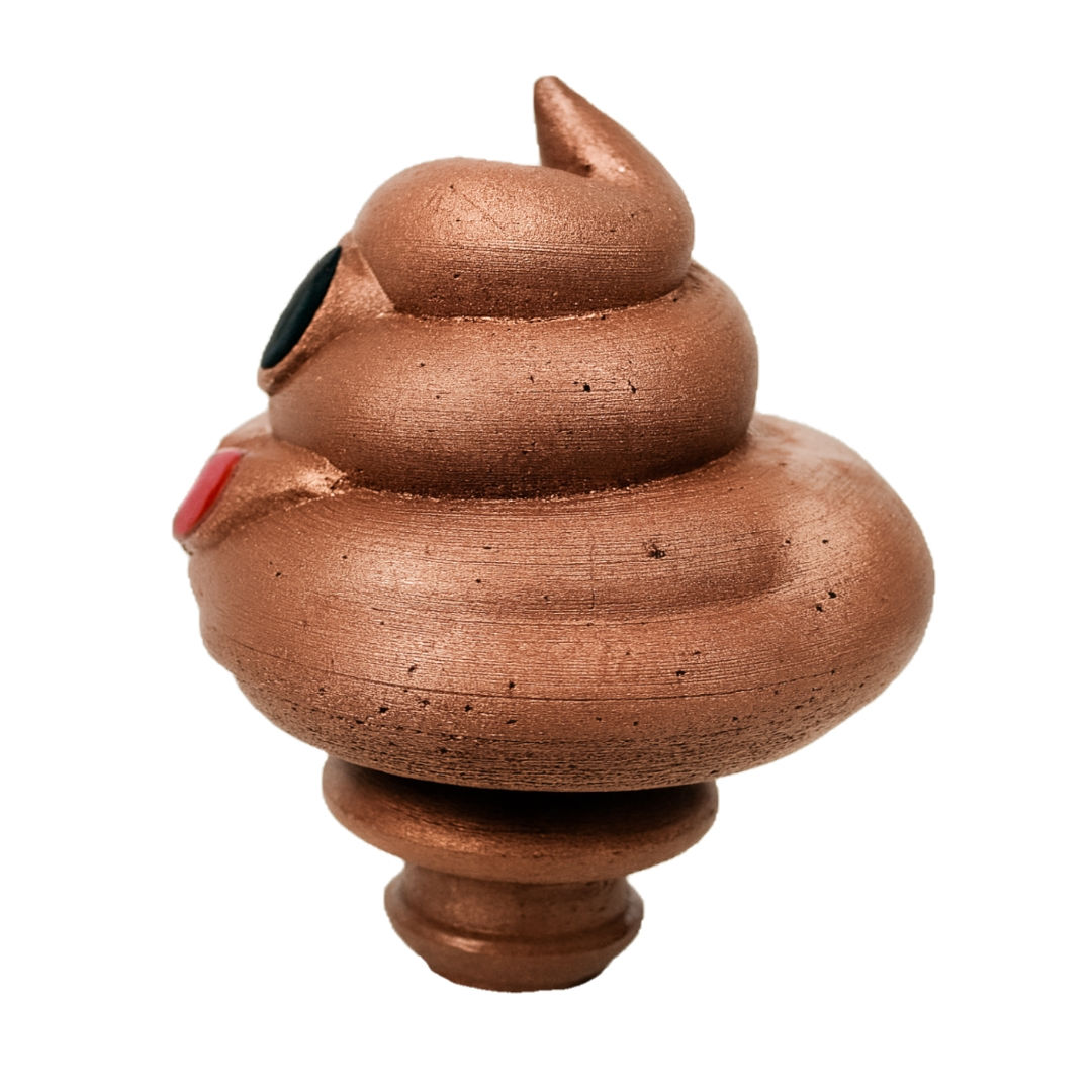 Funny Emoji Gear Shift Knob – 3D Smiling Swirl with Big Eyes, Universal Fit for Cars