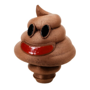 Funny Emoji Gear Shift Knob – 3D Smiling Swirl with Big Eyes, Universal Fit for Cars