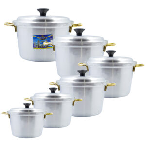 12‑Piece Non‑Stick Aluminum Stock Pot Set – Ideal for Stews & Everyday Cooking