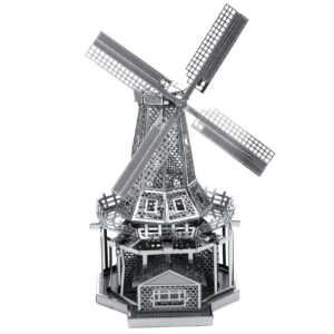 3D Metal Puzzle Construction Kit – Windmill Model (Build-It-Yourself Assembly Puzzle)
