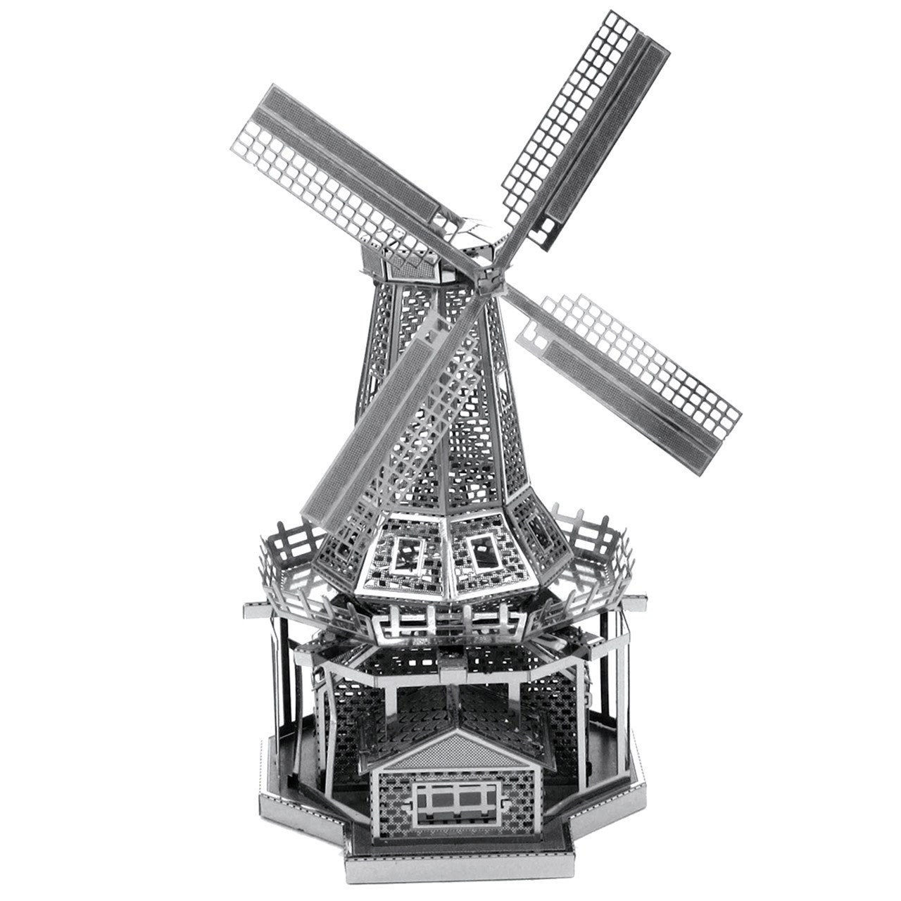 3D Metal Puzzle Construction Kit – Windmill Model (Build-It-Yourself Assembly Puzzle)