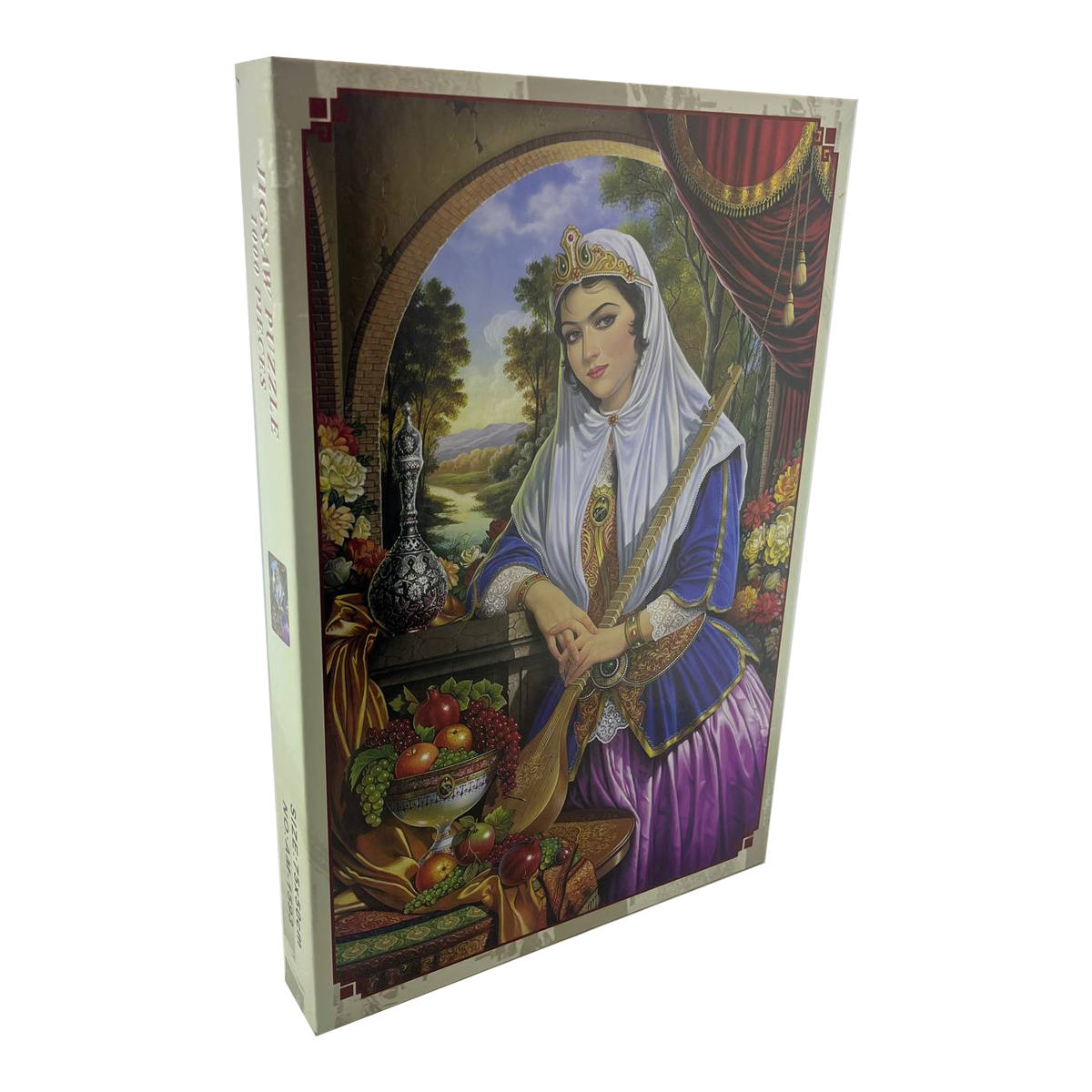 1000-Piece Jigsaw Puzzle – Persian Crowned Lady in Traditional Iranian Dress Holding Setar