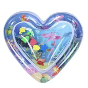 Baby Water Play Mat with Floating Ocean Toys Inside | Octopus & Dolphin Inflatable Sensory Pad for Tummy Time