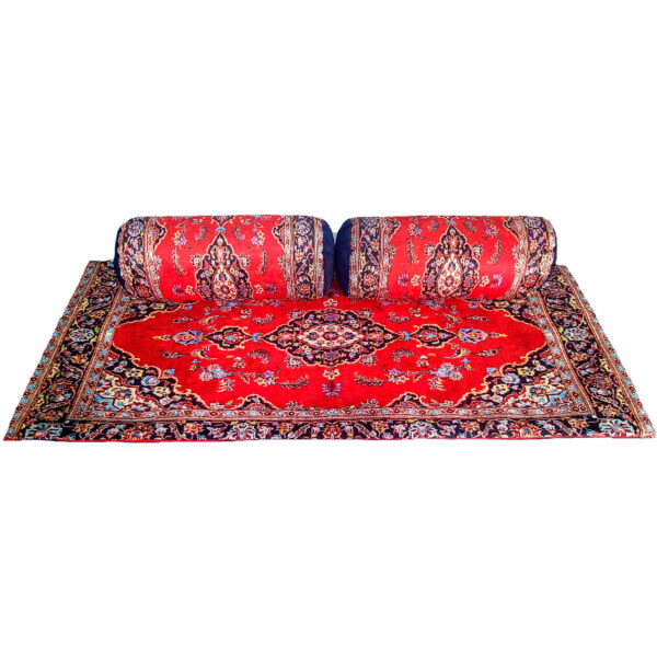 3-Piece Traditional Velvet Backrest and Mattress Set – Persian-Inspired Home Décor (5)