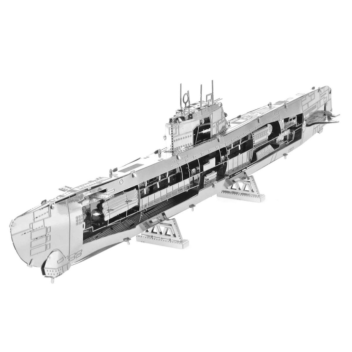 3D Metal Puzzle Construction Kit – German U-Boat Type XXI Model (Build-It-Yourself Assembly Puzzle)