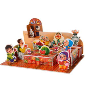 3D Foam Puzzle – 22-Piece Cartoon Design of Yalda Night with Korsi in Grandparents’ Home (Puzzle for Children)
