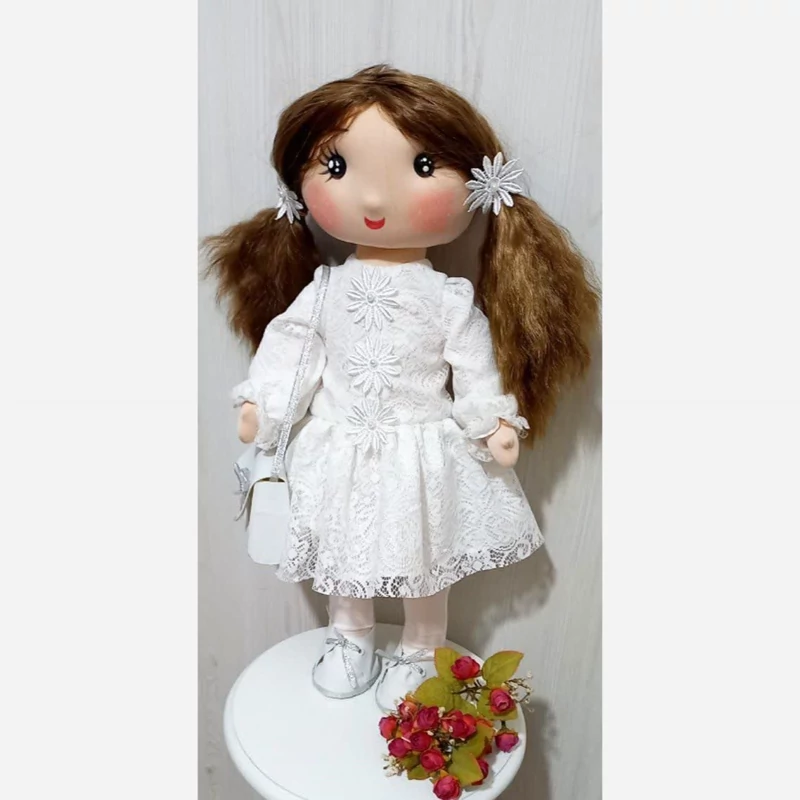 Islamic Cloth Doll with Removable Hijab & Black Chador | Ideal for Taklif Ceremony & Hijab Education | Hug-Friendly