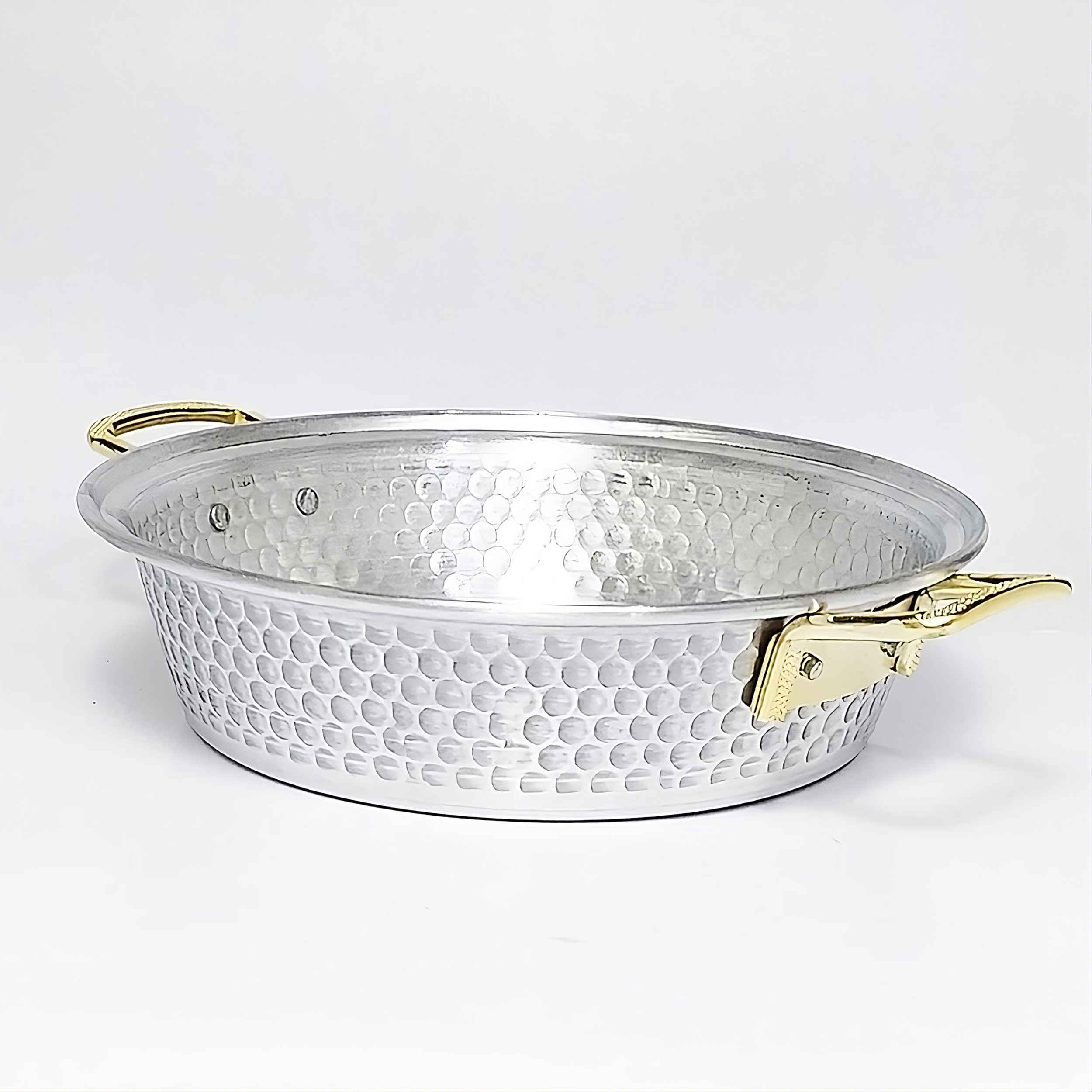 4‑Piece Aluminum Frying Pan Set with Gold Metal Handles – Non-Stick Cookware for Everyday Use