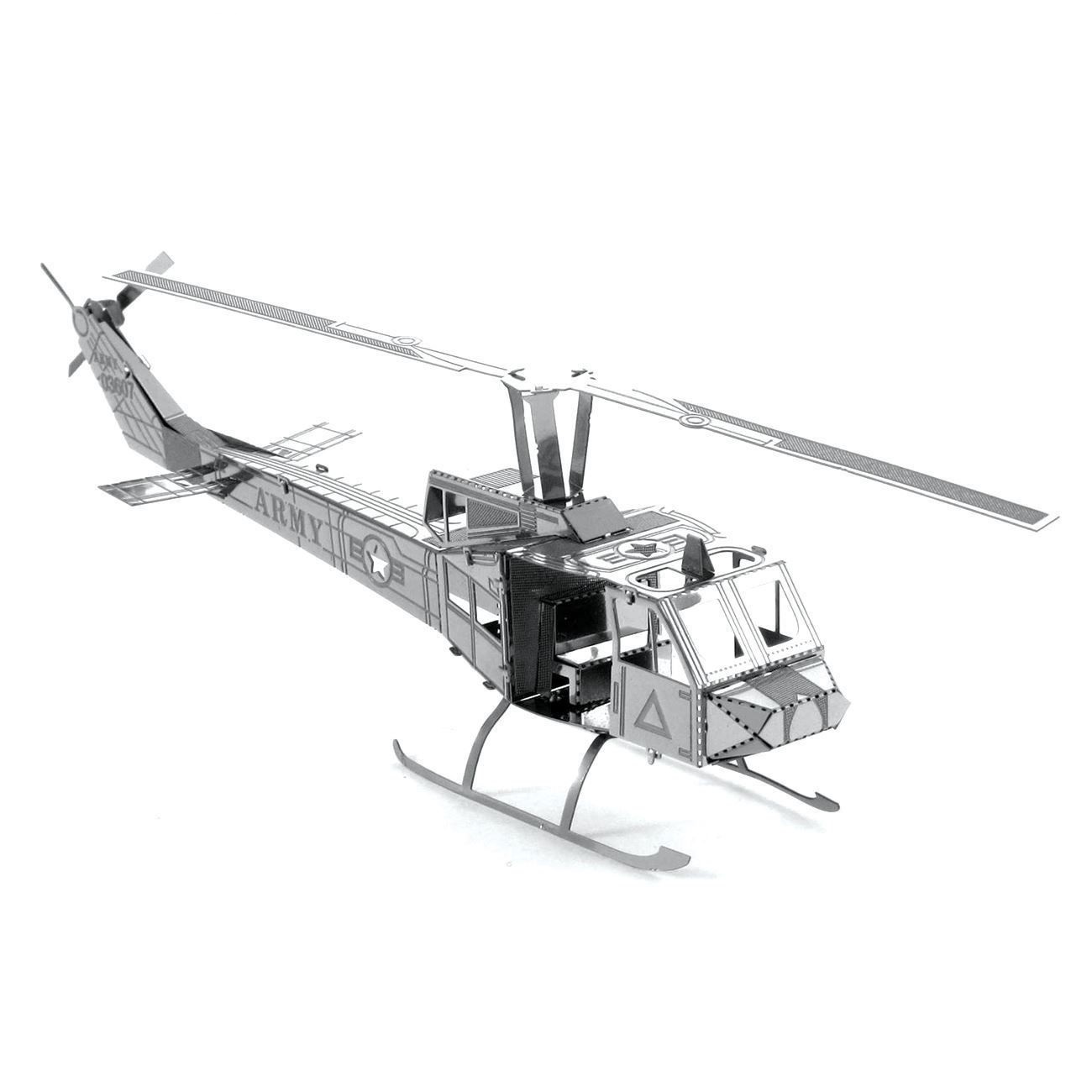 3D Metal Puzzle Construction Kit – Huey Helicopter Model (Build-It-Yourself Assembly Puzzle)