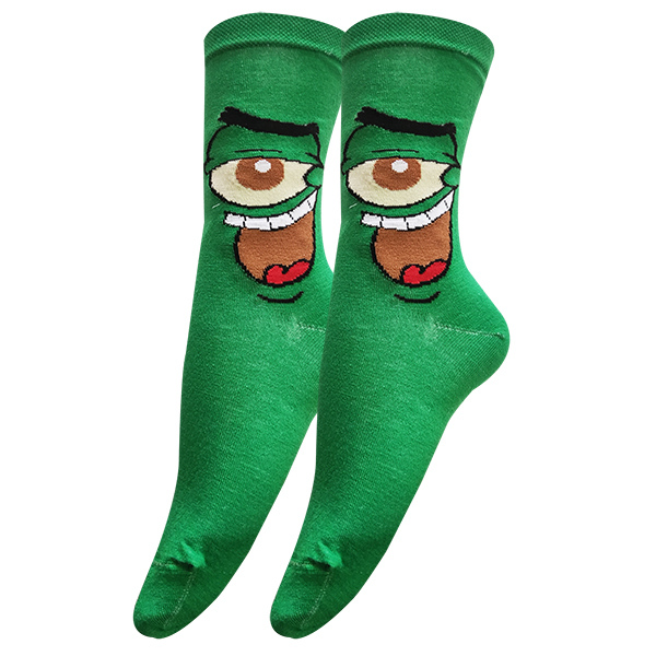 5‑Pack Fancy Socks with SpongeBob Characters Pattern in Quarter‑Length Novelty for Adults