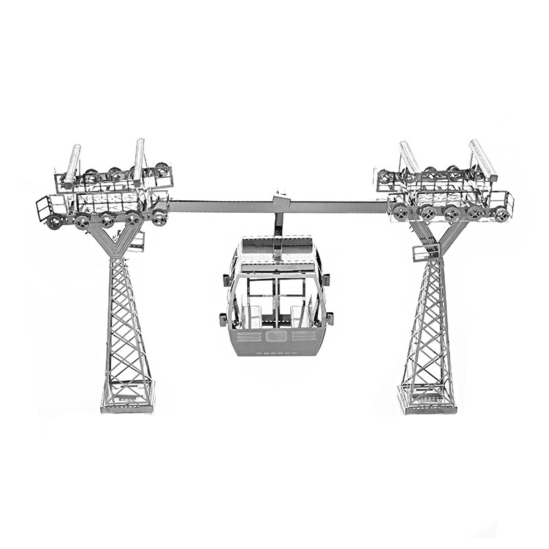 3D Metal Puzzle Construction Kit – Cable Car Model (Build-It-Yourself Assembly Puzzle)