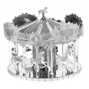 3D Metal Puzzle Construction Kit – Carousel Model (Build-It-Yourself Assembly Puzzle)