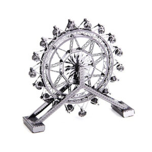 3D Metal Puzzle Construction Kit – Rotatable Ferris Wheel Model (Build-It-Yourself Assembly Puzzle)