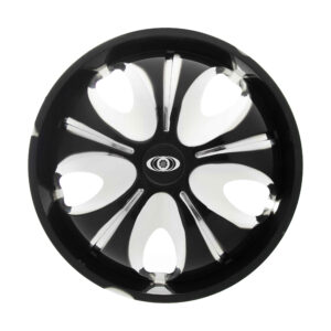13-inch Size Car Wheel Cover Hubcap Suitable for Kia Pride in Black & Silver with Gear Emblem – Set of 4
