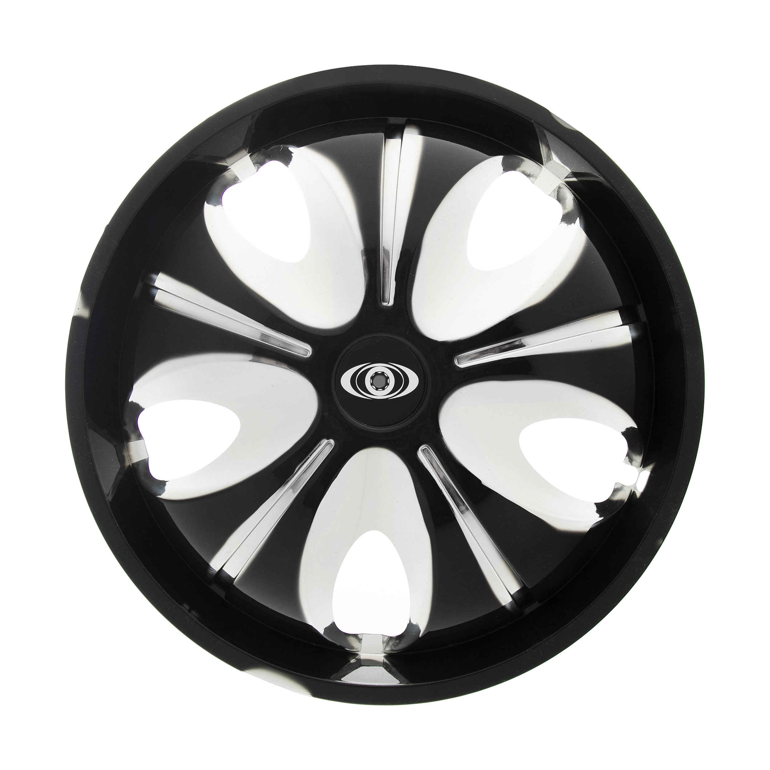 13-inch Size Car Wheel Cover Hubcap Suitable for Kia Pride in Black & Silver with Gear Emblem – Set of 4