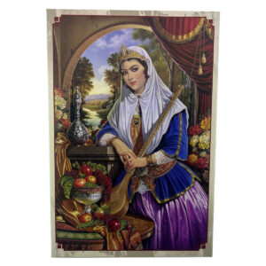 1000-Piece Jigsaw Puzzle – Persian Crowned Lady in Traditional Iranian Dress Holding Setar