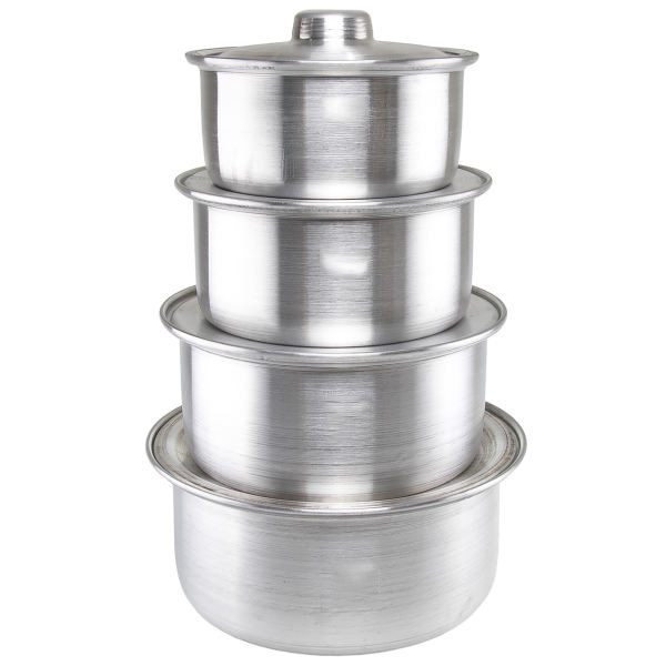 8-Piece Non-Stick Aluminum Stock Pot Cookware Set – Everyday Kitchen Pots for Boiling & Simmering