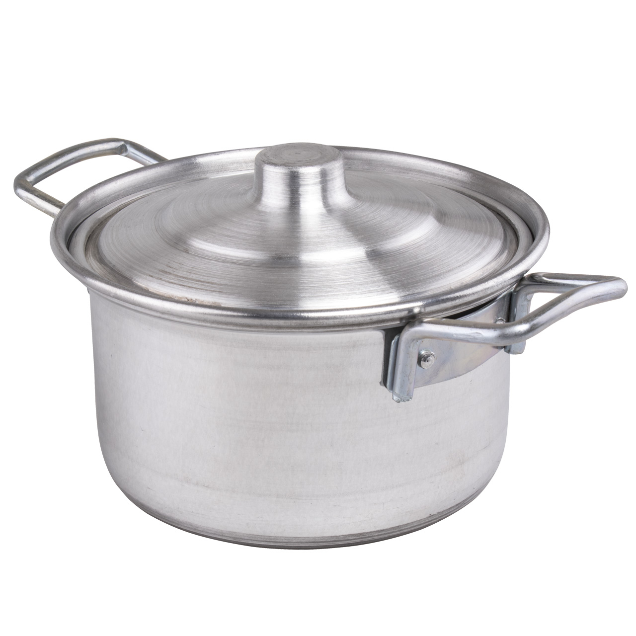 8‑Piece Aluminum Stock Pot Set – Classic Cookware with Metal Side Handles