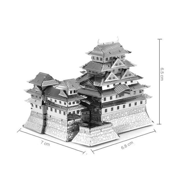 3D Metal Puzzle Construction Kit – Himeji-Jo Castle Model (Build-It-Yourself Assembly Puzzle)