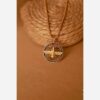 Thumbnail 2: Achaemenid Faravahar Bronze Necklace – Circular Ancient Persian Zoroastrian Symbol Representing Heritage and Wisdom