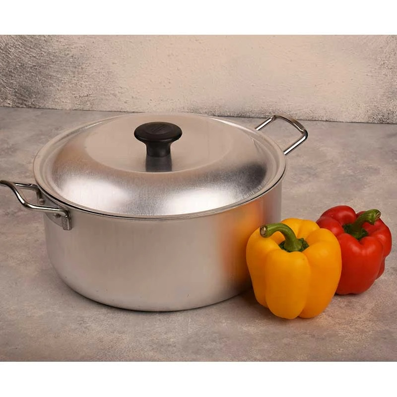 Aluminum Stock Pot – 16 cm, Classic Cookware with Metal Handles