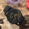 Amir Analog Watch with Unique Mandala Pattern – Black Dial and Comfortable Faux Leather Strap.jpg1
