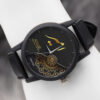 Amir Analog Watch with Unique Mandala Pattern – Black Dial and Comfortable Faux Leather Strap4
