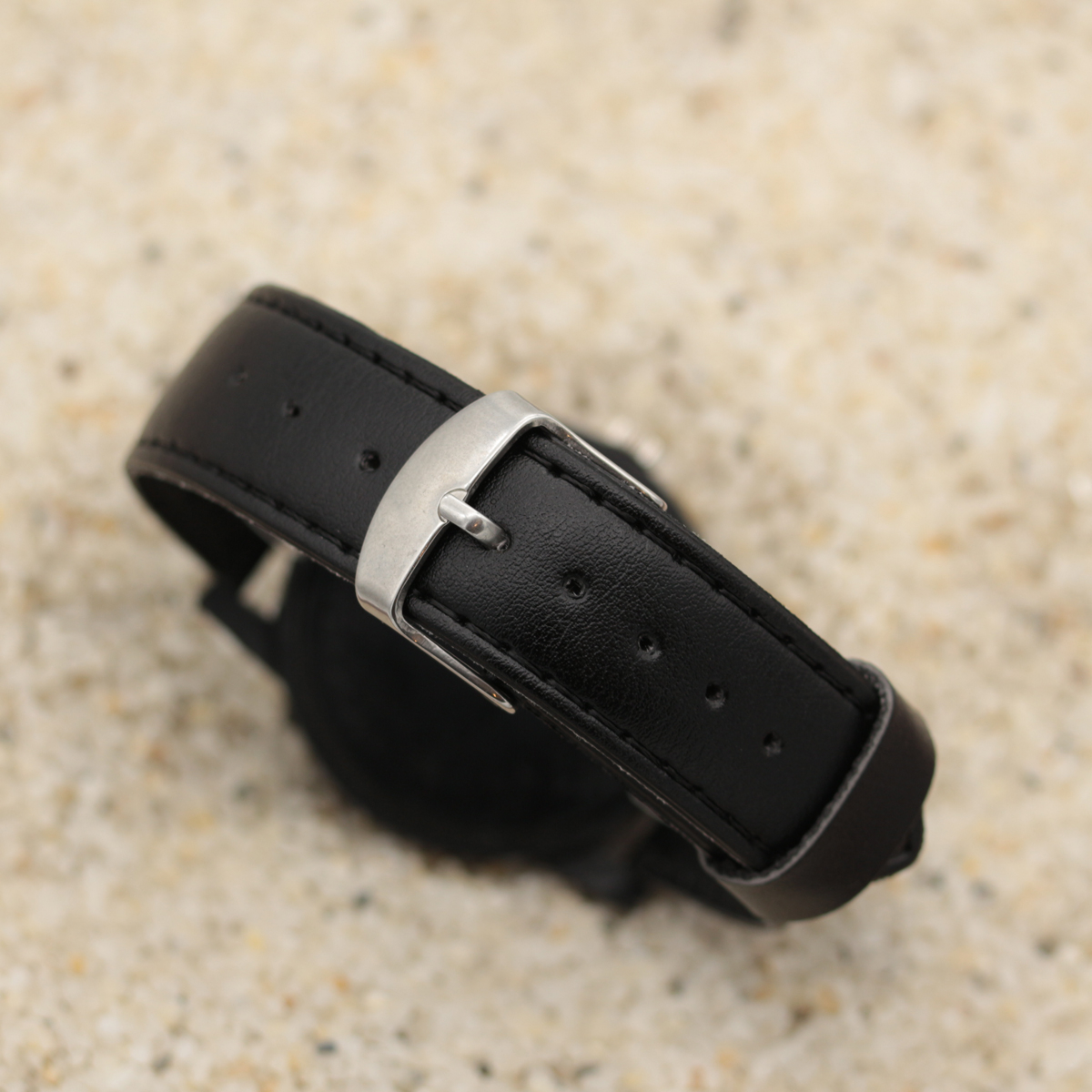 Amir Analog Watch with Unique Mandala Pattern – Black Dial and Comfortable Faux Leather Strap