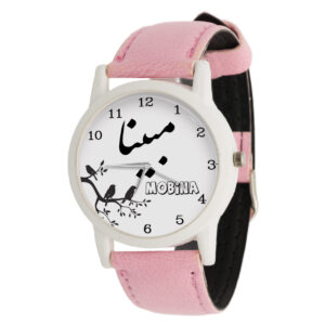 Analog Watch Mobina – Minimal Daily Watch with Faux Leather Strap and Calm Modern Style